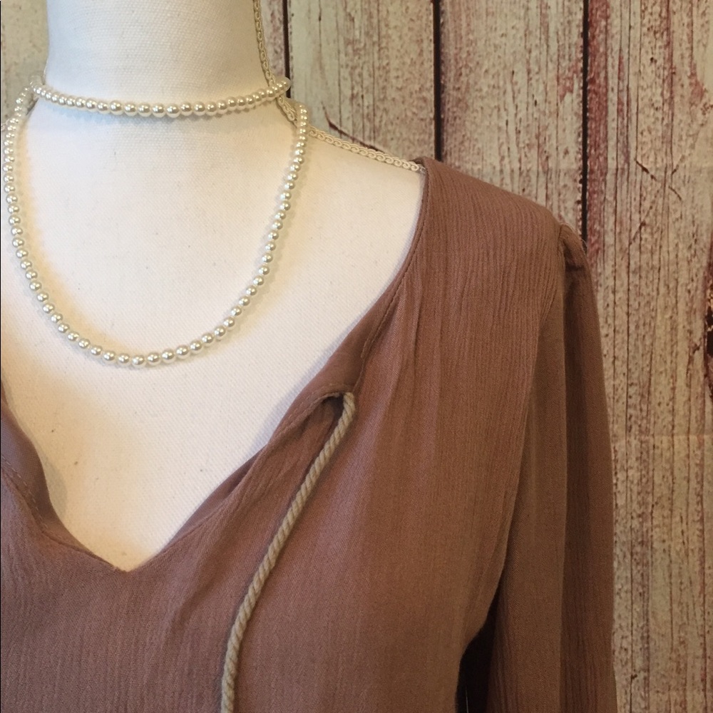 Long Sleeve Mauve Romper - Picture 6 of 6